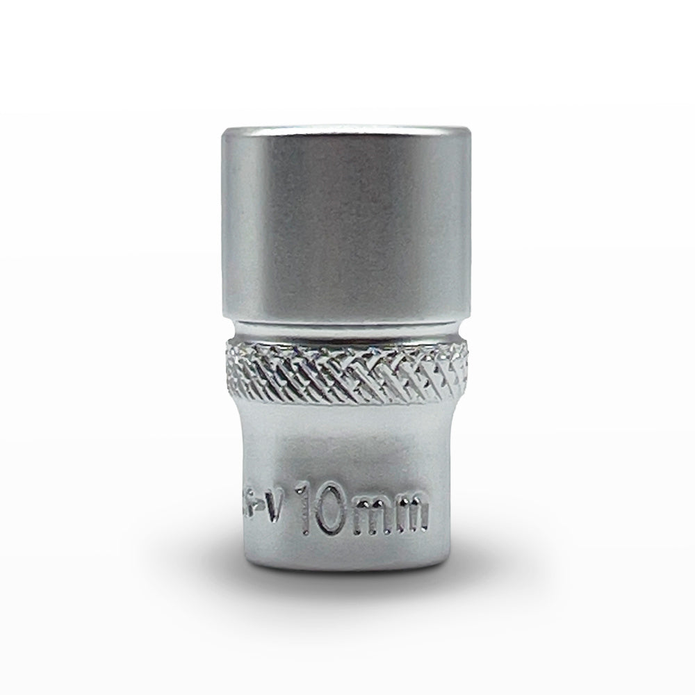 AuzGrip 10mm Metric 6 Point 1/4 Inch Square Drive Standard Socket Front