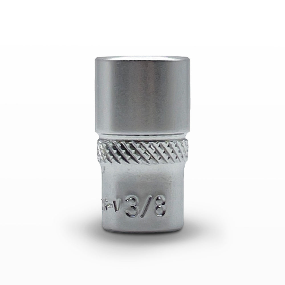 AuzGrip 3/8 Inch SAE 6 Point 1/4 Inch Square Drive Socket Front