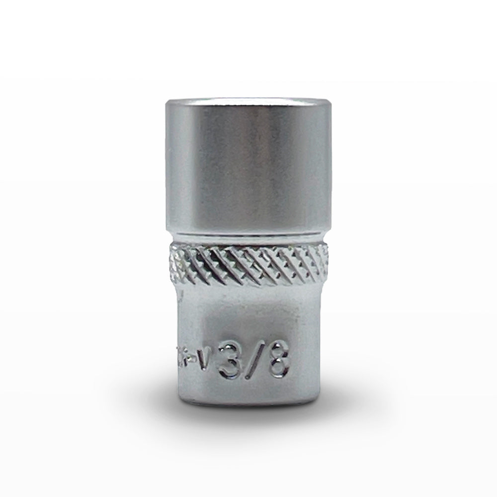 AuzGrip 3/8 Inch SAE 6 Point 1/4 Inch Square Drive Standard Socket Front