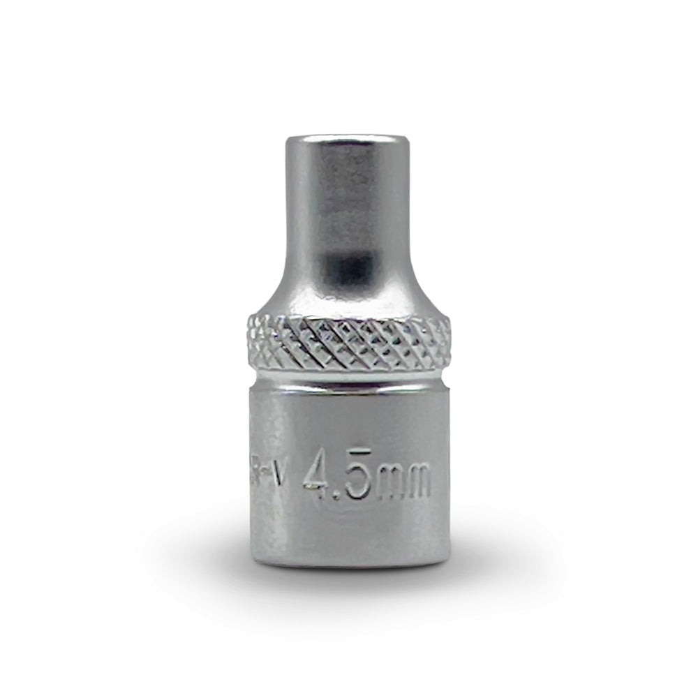 AuzGrip 4.5mm 6 Point Metric 1/4 Inch Square Drive Socket Front
