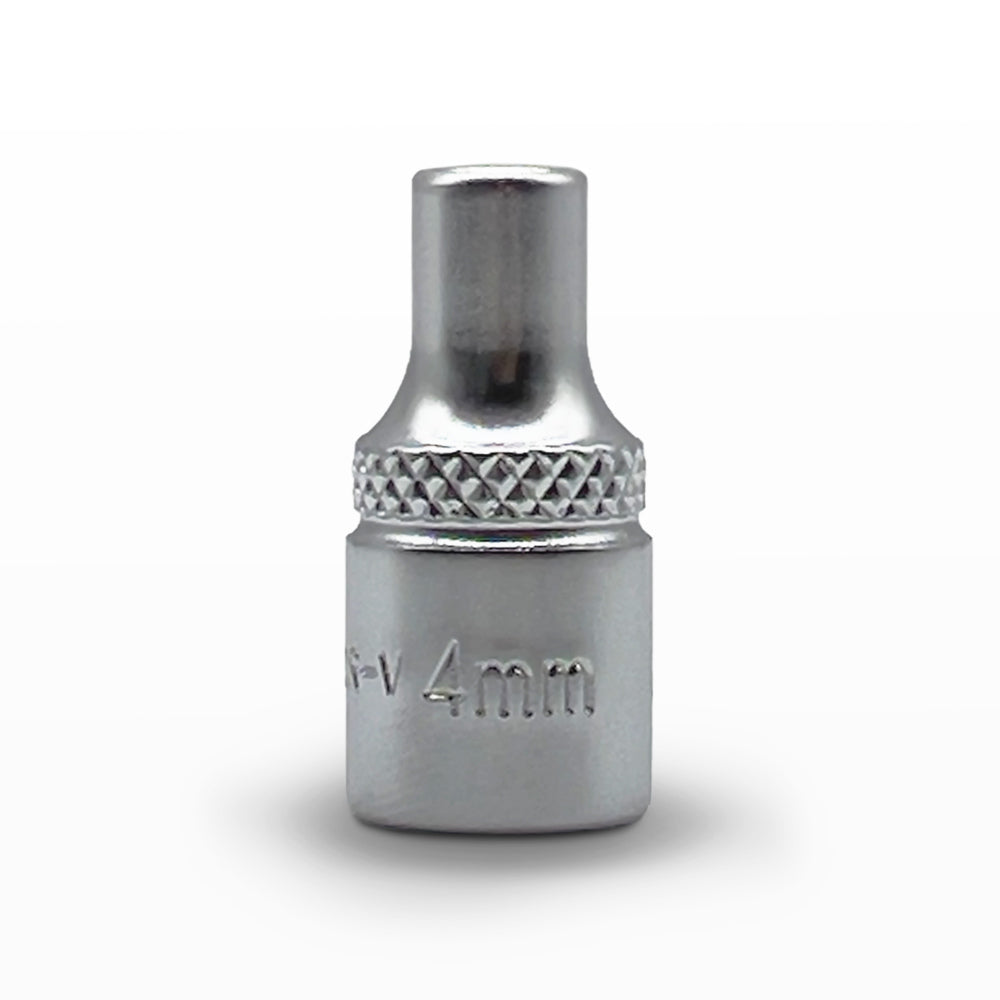 AuzGrip 4mm Metric 6 Point 1/4 Inch Square Drive Socket Front