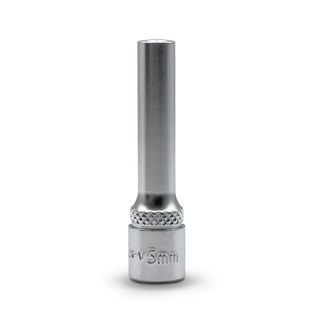 AuzGrip 5mm Metric 6 Point 1/4 Inch Square Drive Deep Socket Front