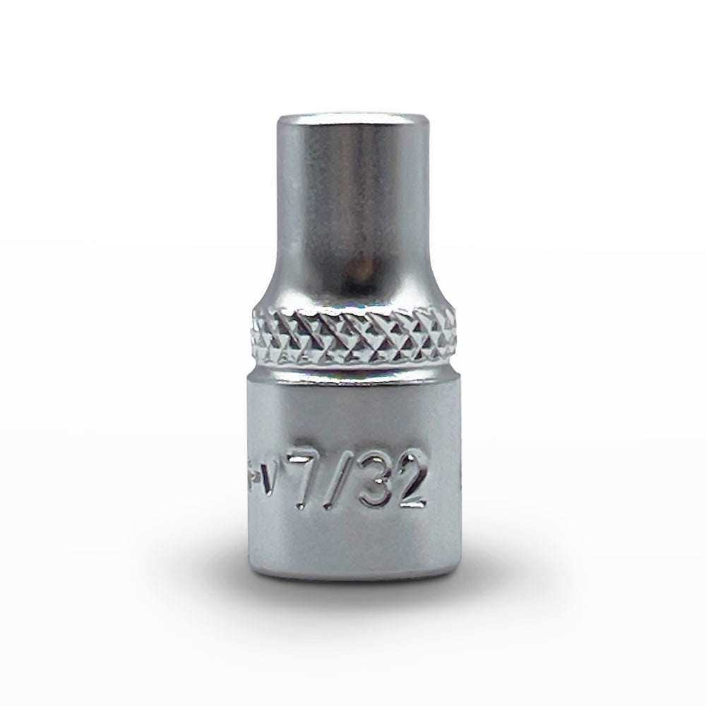AuzGrip 7/32 Inch SAE 6 Point 1/4 Inch Square Drive Standard Socket Front