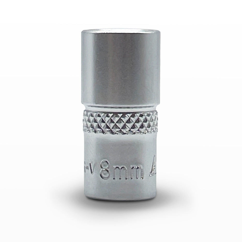 AuzGrip A75300 8mm 6 Point Metric 1/4 Inch Square Drive Socket Front