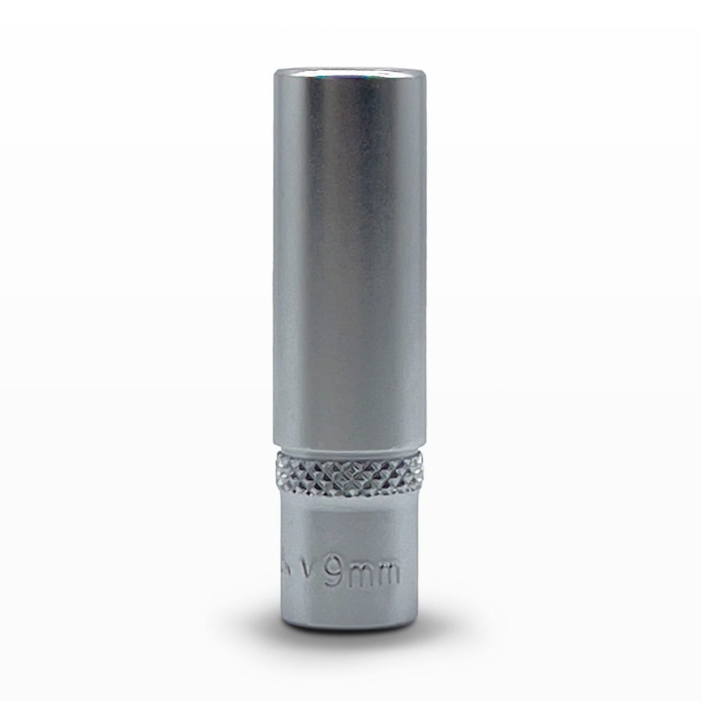 AuzGrip 9mm Metric 6 Point 1/4 Inch Square Drive Deep Socket Front