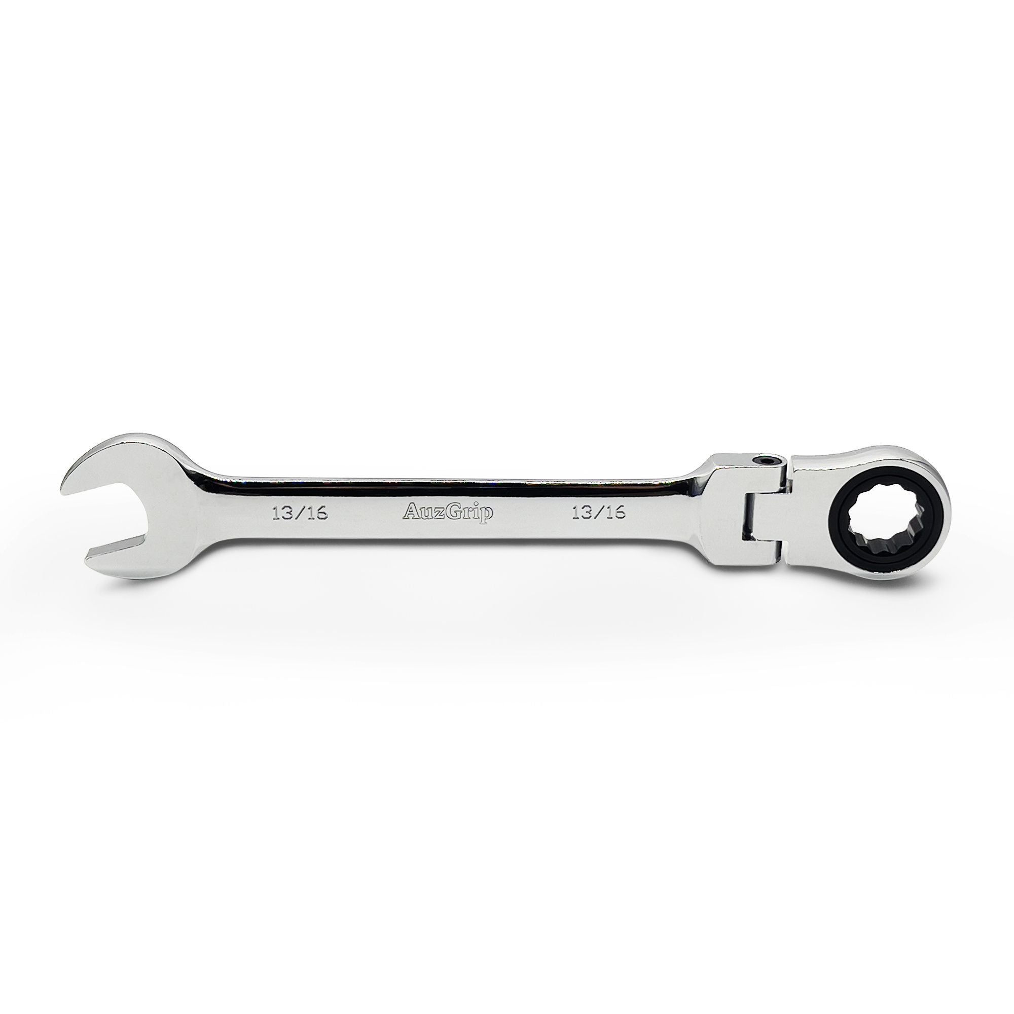AuzGrip A89748 13/16 Inch Flexible Open End and Ring Combination Ratchet Spanner Front