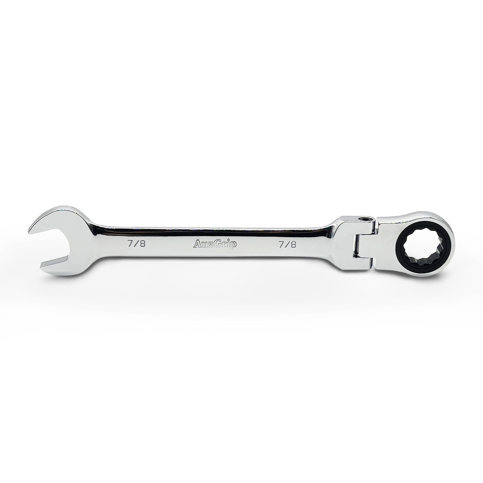AuzGrip A89749 7/8 Inch Flexible Open End and Ring Combination Ratchet Spanner Front