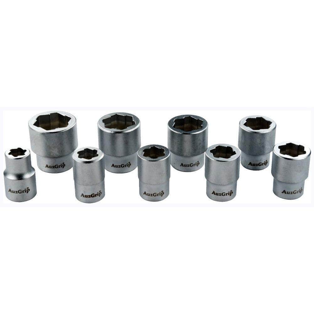 AuzGrip AuzGrip A53060 9 Piece Metric 3/8" Square Drive Bolt Extractor Socket Set