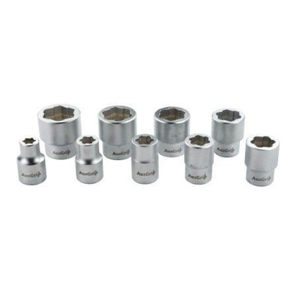 AuzGrip AuzGrip A53070 9 Piece SAE 3/8" Square Drive Bolt Extractor Socket Set