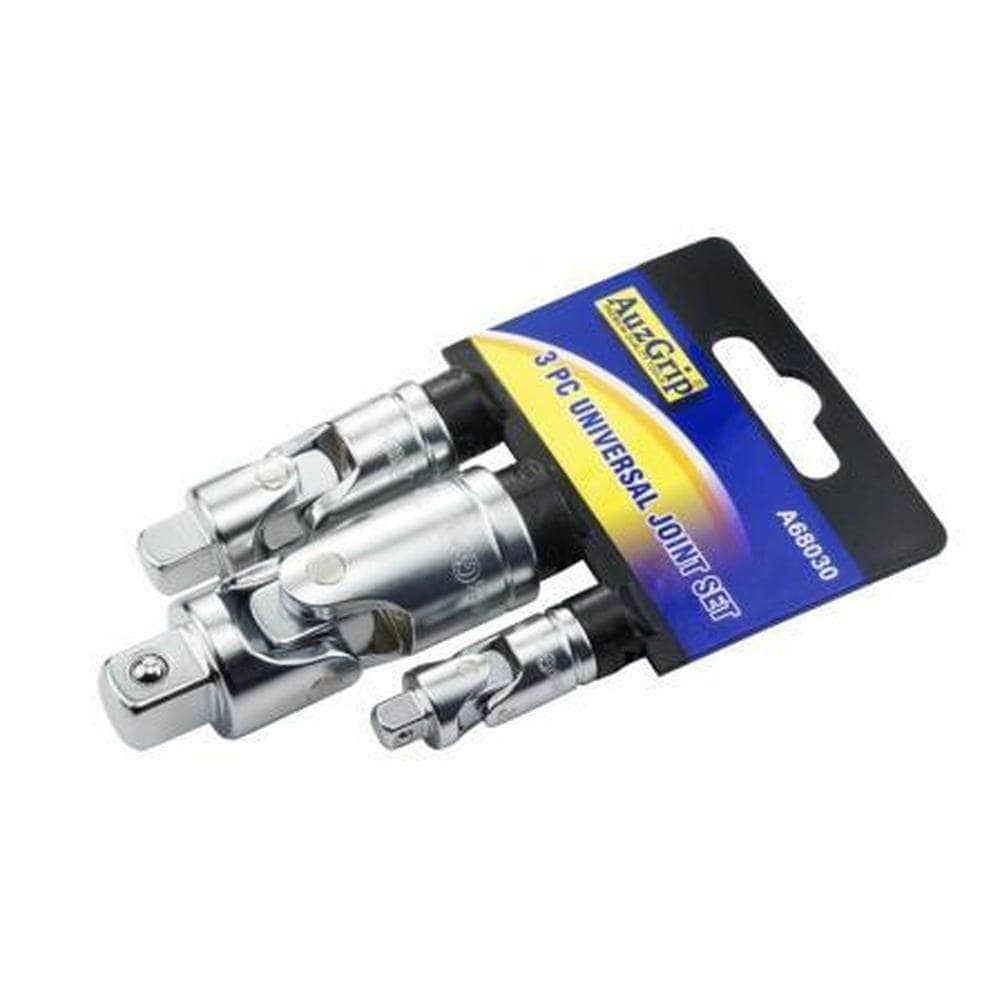 AuzGrip AuzGrip A68030 3 Piece Chrome Socket Universal Joint Set