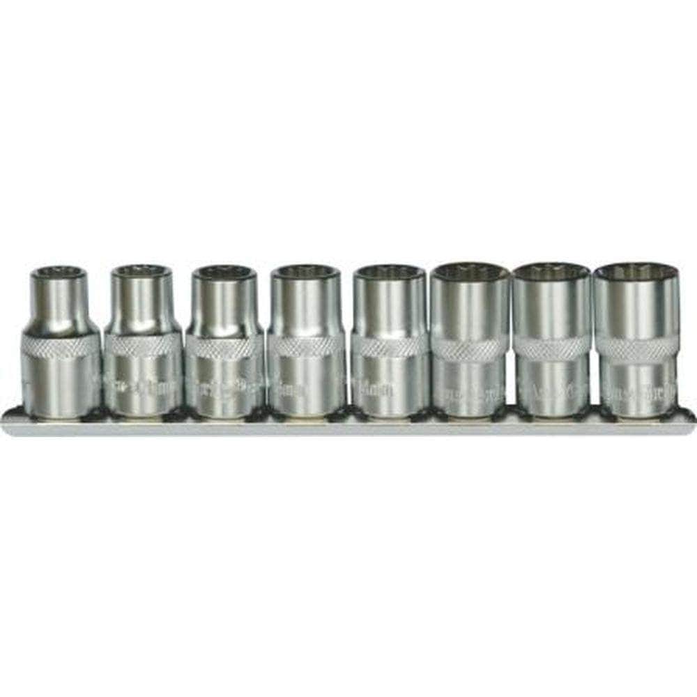 AuzGrip AuzGrip A75401 8 Piece SAE 12 Point 3/8" Square Drive Deep Socket Set