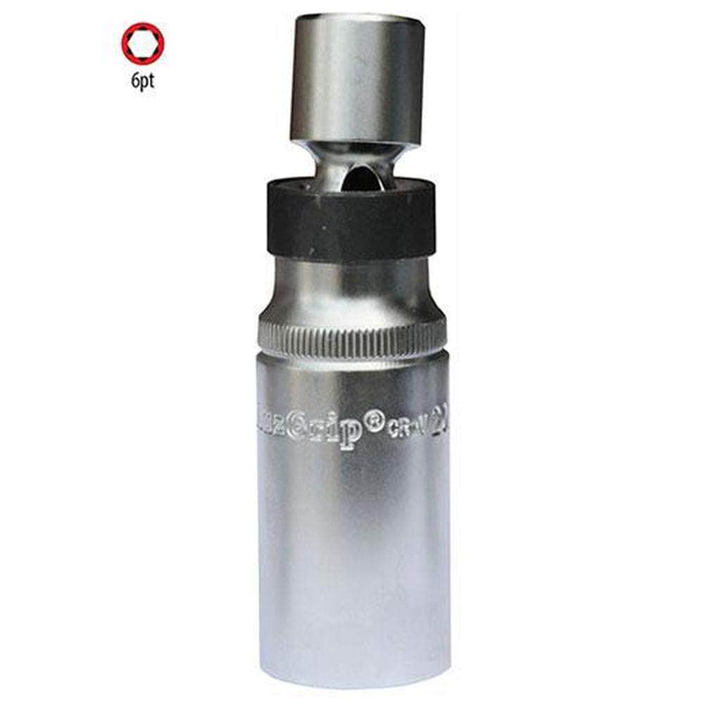 AuzGrip AuzGrip A75479 20.6mm 6 Point 3/8" Square Drive Swivel Magnetic Spark Plug Socket