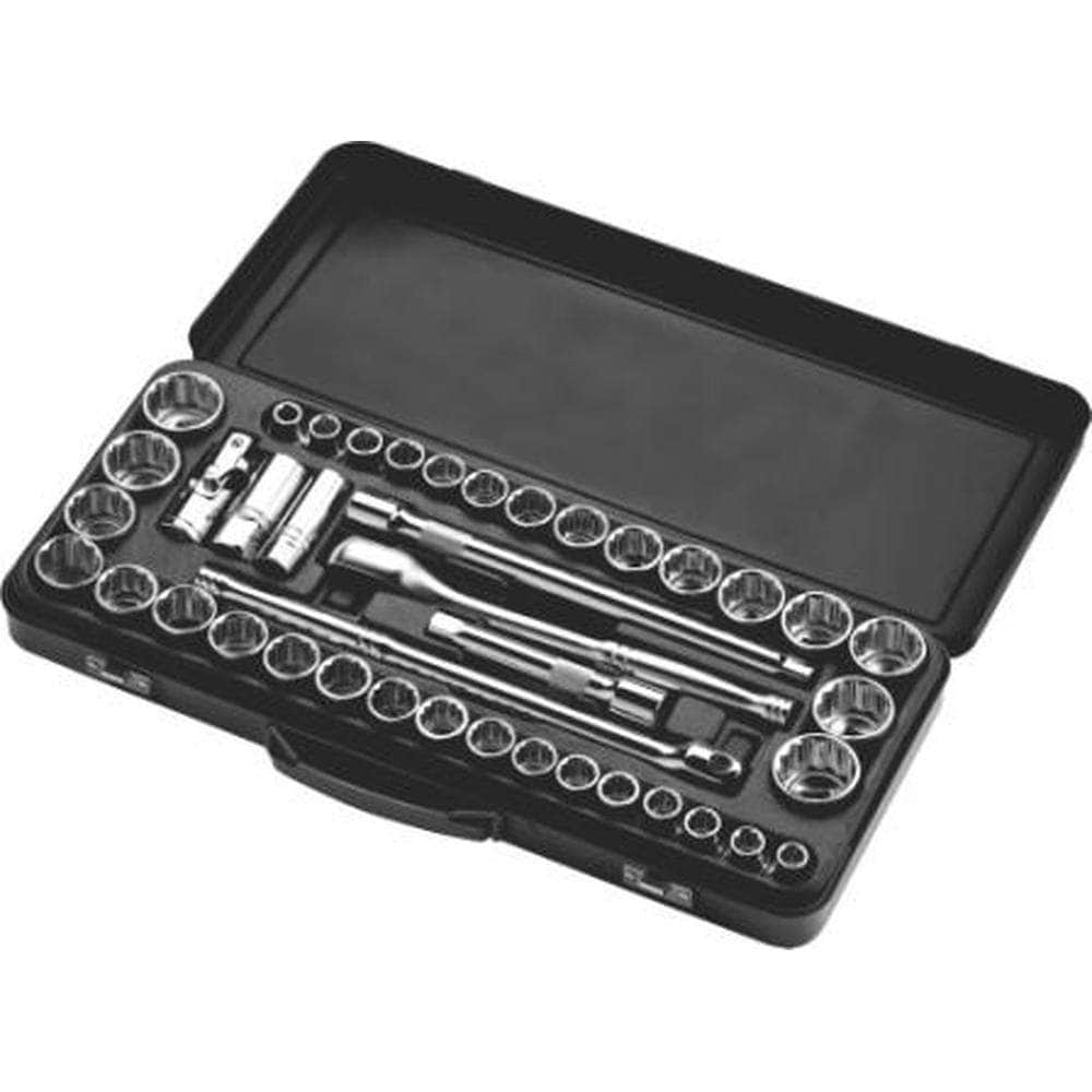 AuzGrip AuzGrip A76002 41 Piece Metric & SAE 12 Point 1/2" Square Drive Socket Set