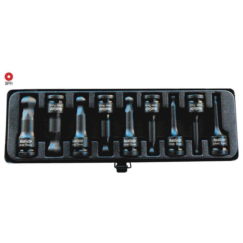 AuzGrip AuzGrip A84606 9 Piece SAE 1/2" Square Drive Ball End Hex Bit Impact Socket Set