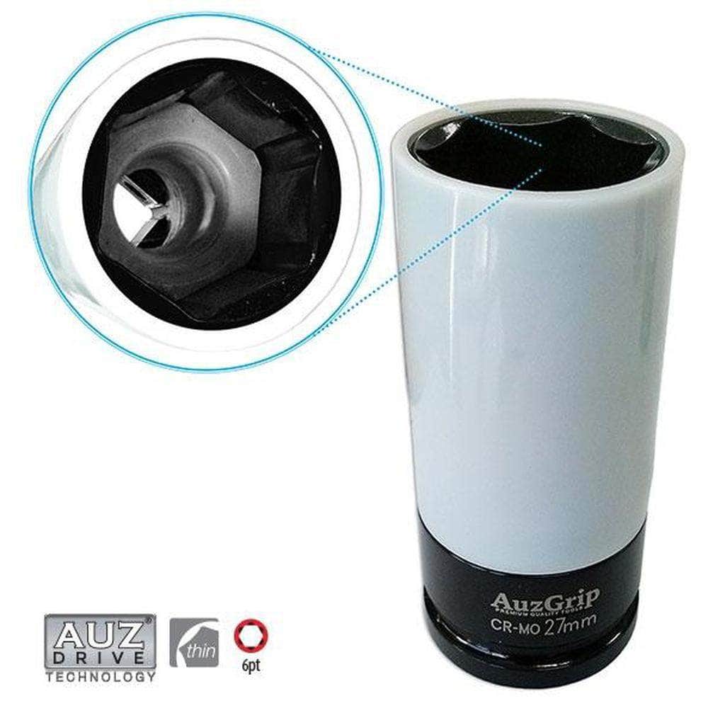 AuzGrip AuzGrip A84678 27mm 6 Point 1/2" Square Drive Alloy Wheel Impact Socket