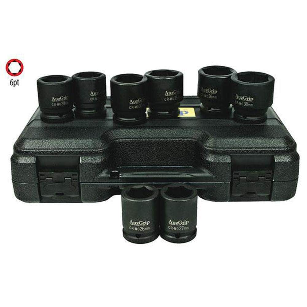 AuzGrip AuzGrip A86606 8 Piece SAE 6 Point 3/4" Square Drive Impact Socket Set