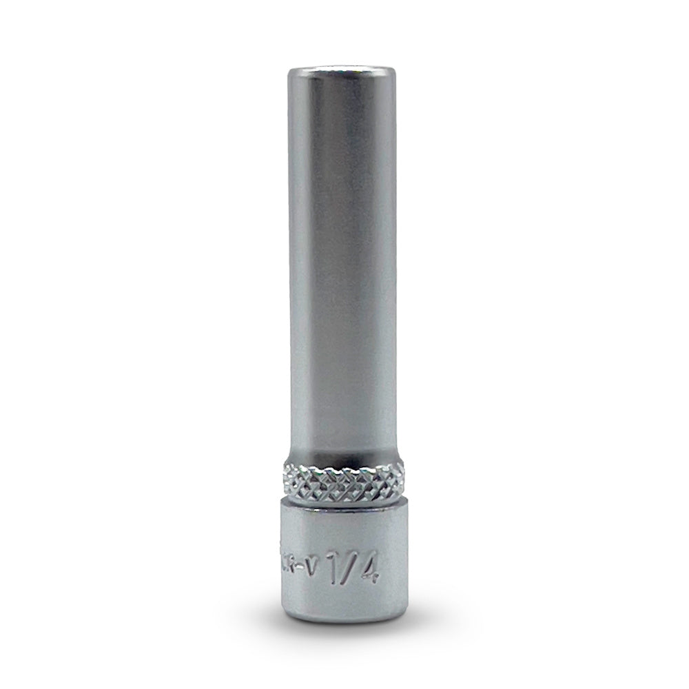 AuzGrip 1/4 Inch SAE 6 Point 1/4 Inch Square Drive Deep Socket Front