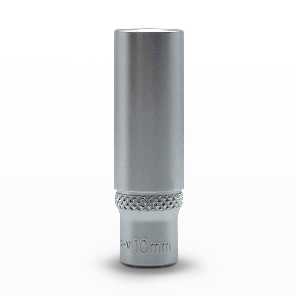 AuzGrip 10mm Metric 6 Point 1/4 Inch Square Drive Deep Socket Front