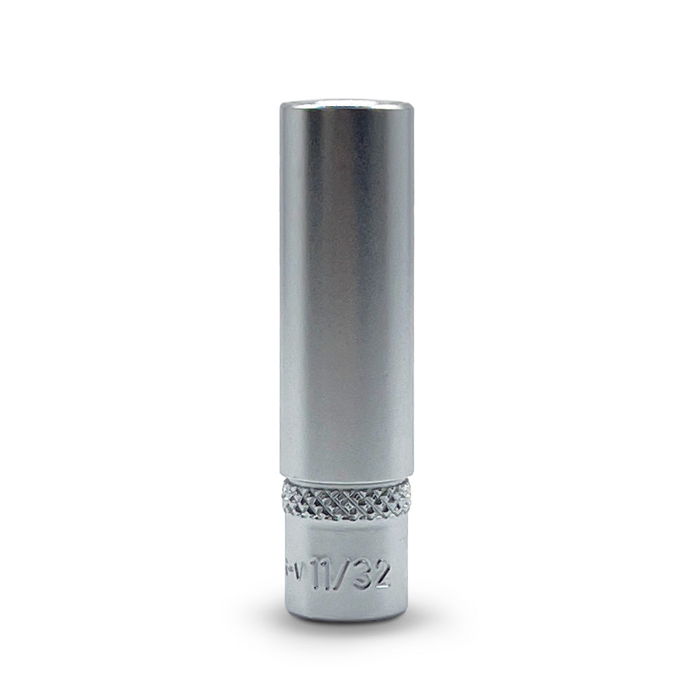AuzGrip 11/32 Inch SAE 6 Point 1/4 Inch Square Drive Deep Socket Front