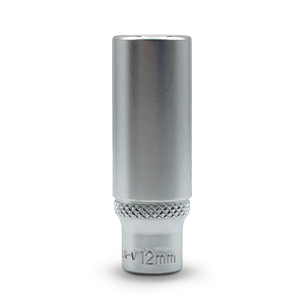 AuzGrip 12mm Metric 6 Point 1/4 Inch Square Drive Deep Socket Front