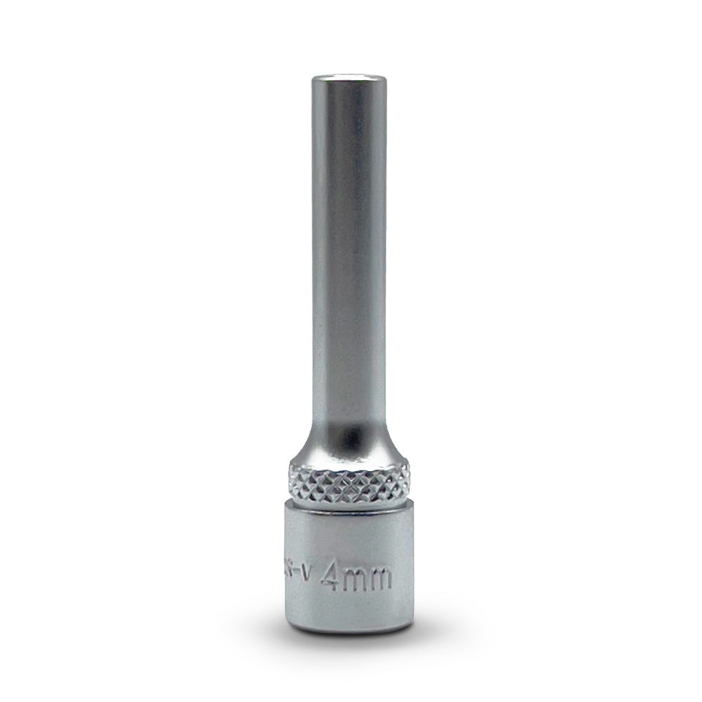 AuzGrip 4mm Metric 6 Point 1/4 Inch Square Drive Deep Socket Front