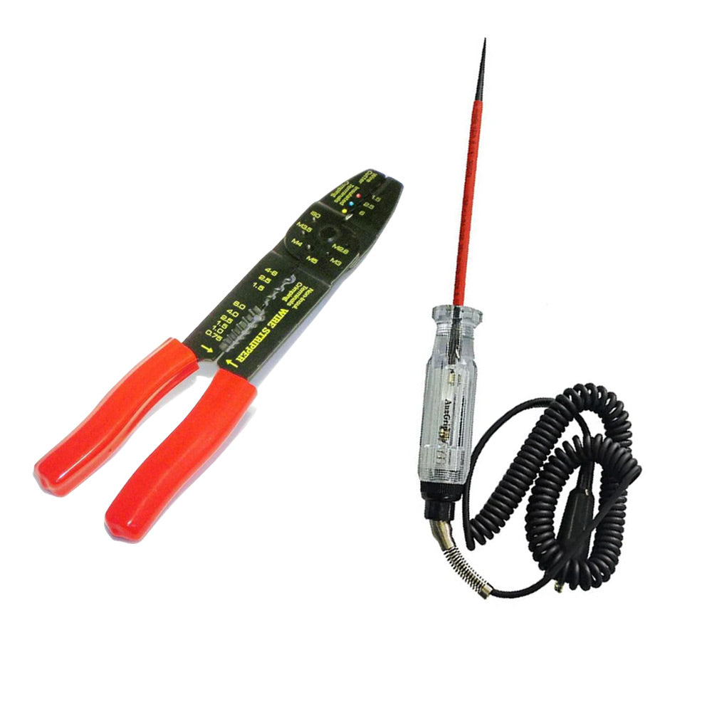 AuzGrip A20070 Circuit Tester + A57201 Crimping & Wire Stripper Tool Bundle