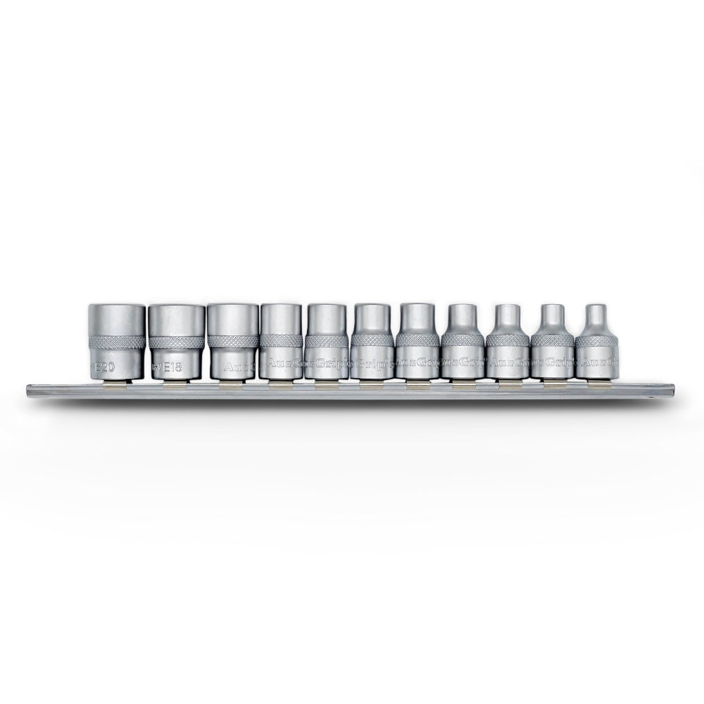 AuzGrip A71105 11 Piece E5 E20 E Torx Socket Set Front
