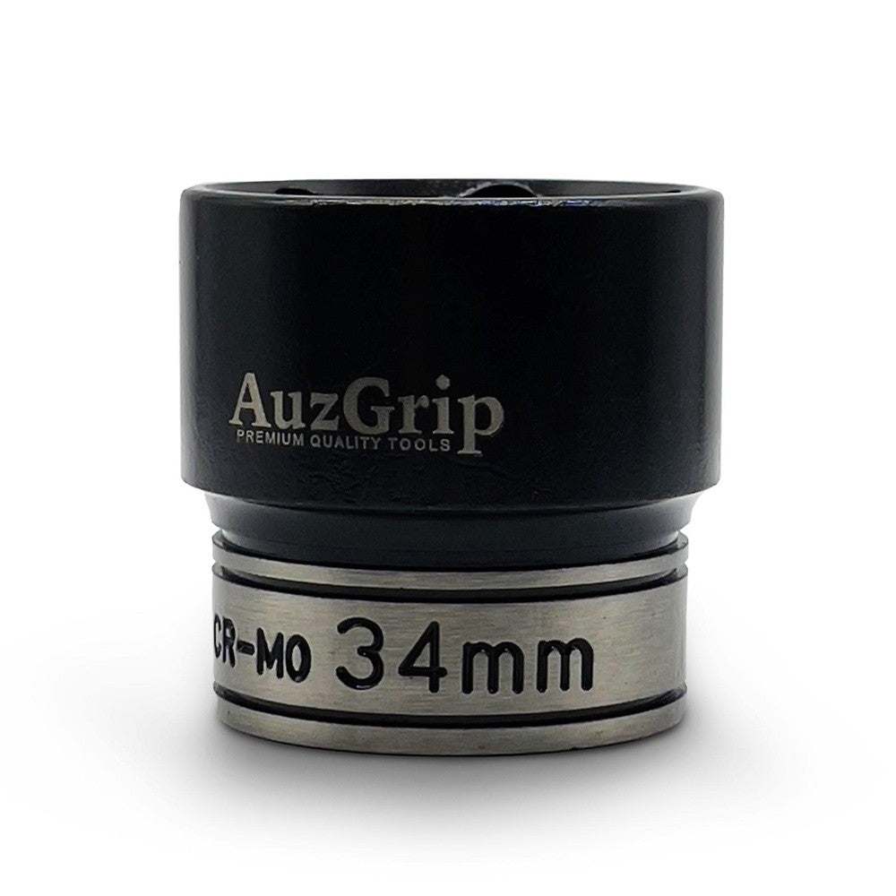 AuzGrip A84534 34mm 6 Point 1/2'' Square Drive Thin Wall Impact Socket front