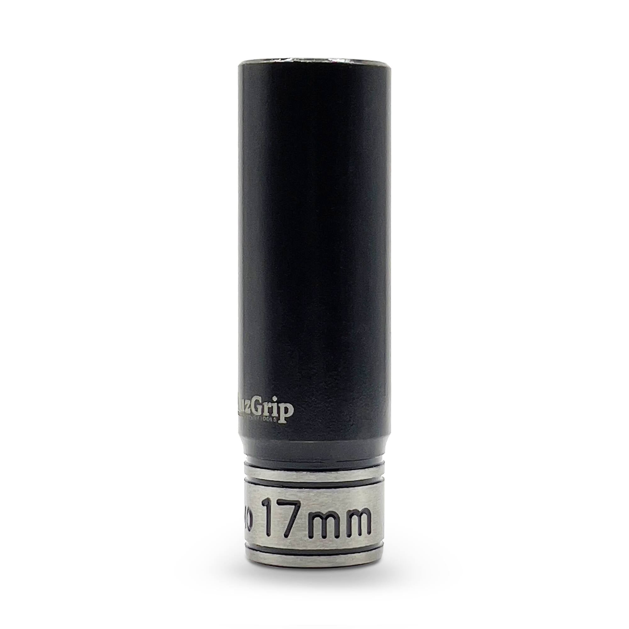 AuzGrip A84577 17mm 6 Point 1/2'' Square Drive Thin Wall Deep Impact Socket Front