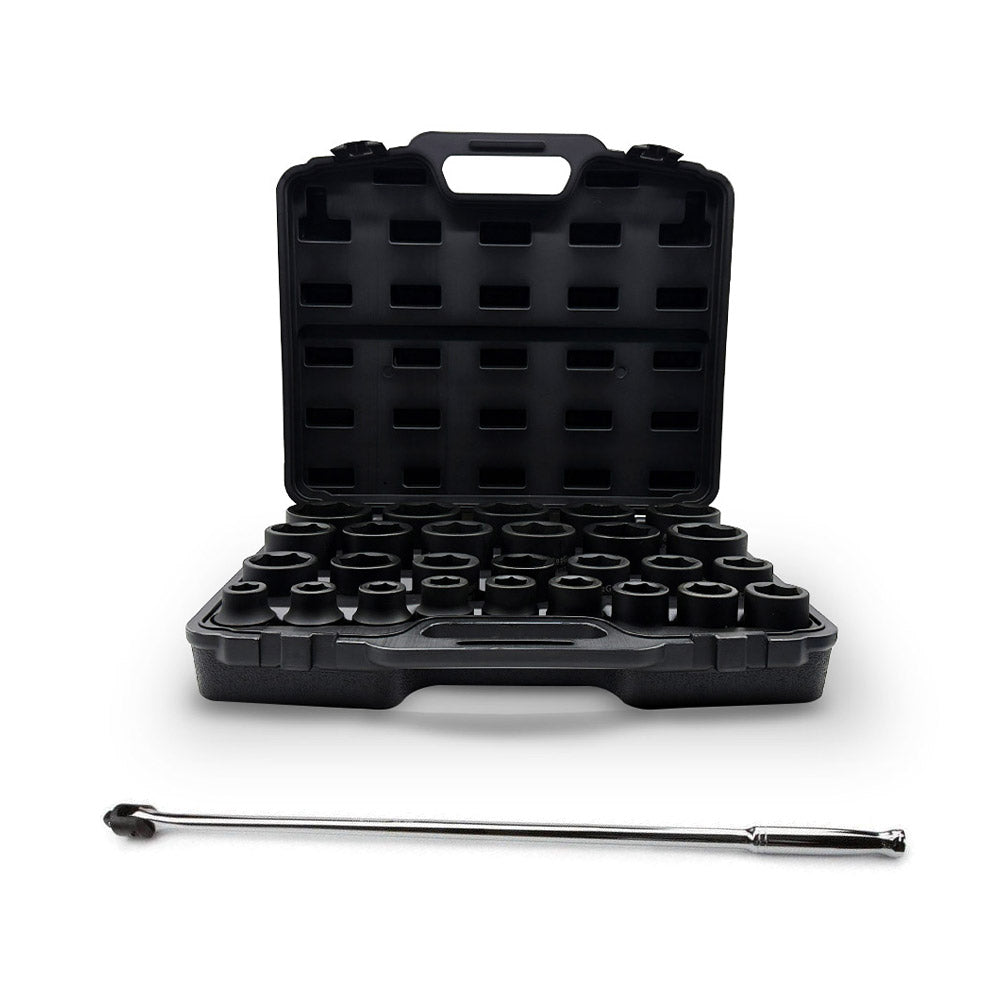 AuzGrip A86605 27pc 3/4" Drive Impact Socket Set + A67310 1000mm Breaker Bar Bundle