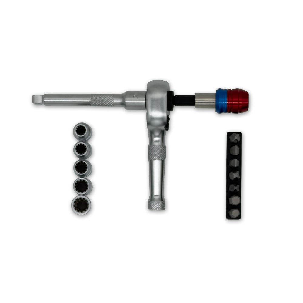 AuzGrip A70715 28 Piece Metric 1/4" Dual Drive Spline Socket Bit Set