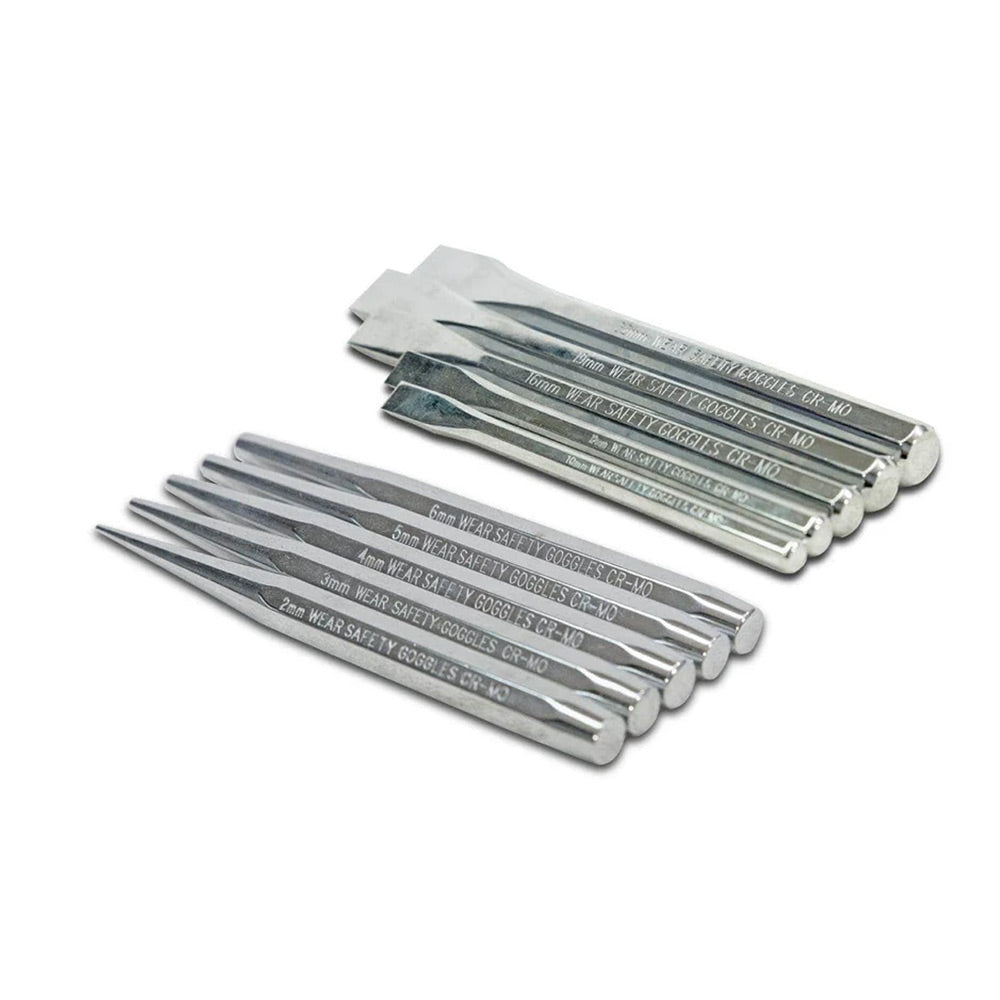AuzGrip A71500 Starter Drift Punch Set + A71450 Cold Chisel Set Bundle