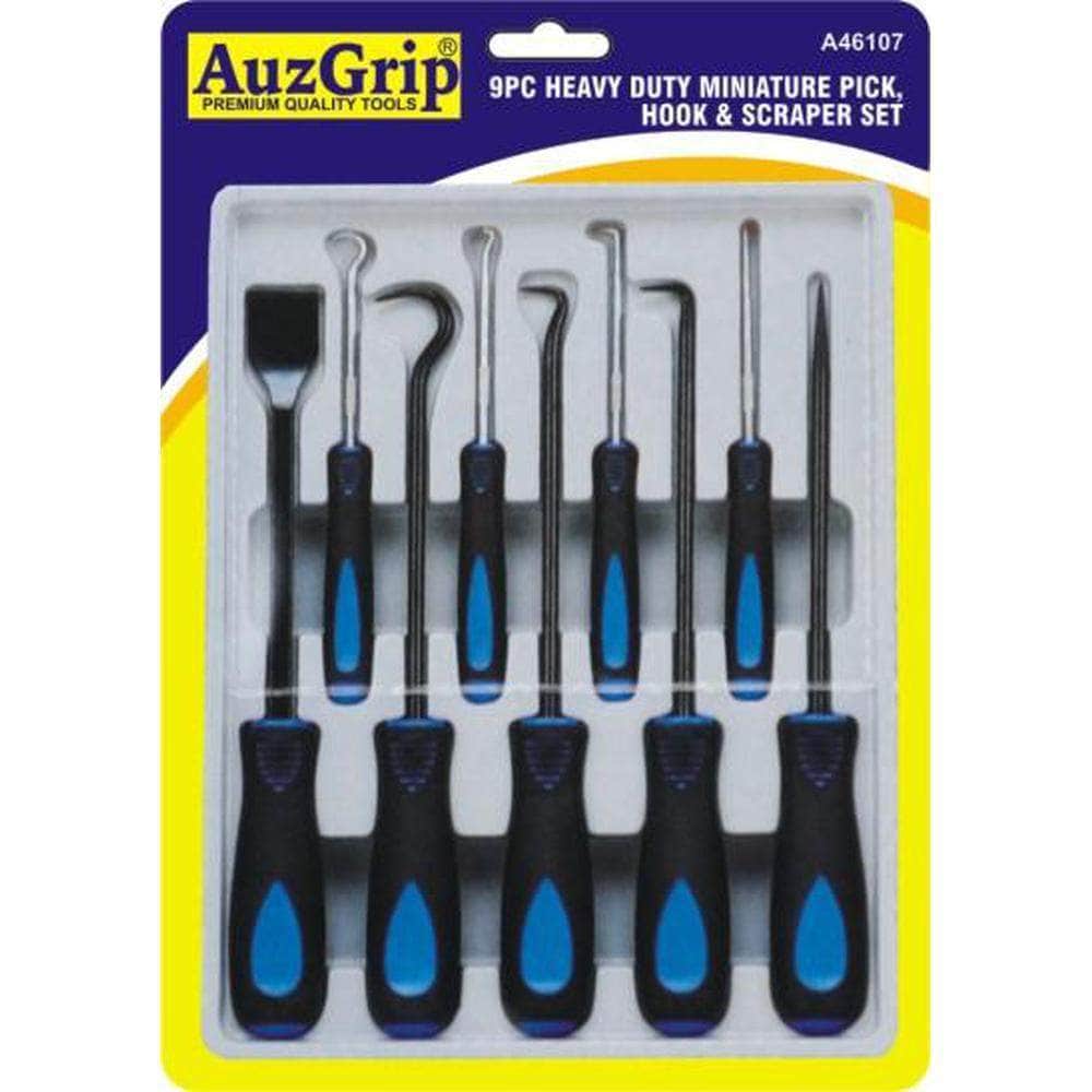 AuzGrip AuzGrip A46107 9 Piece Heavy Duty Pick & Hook Set with Scraper