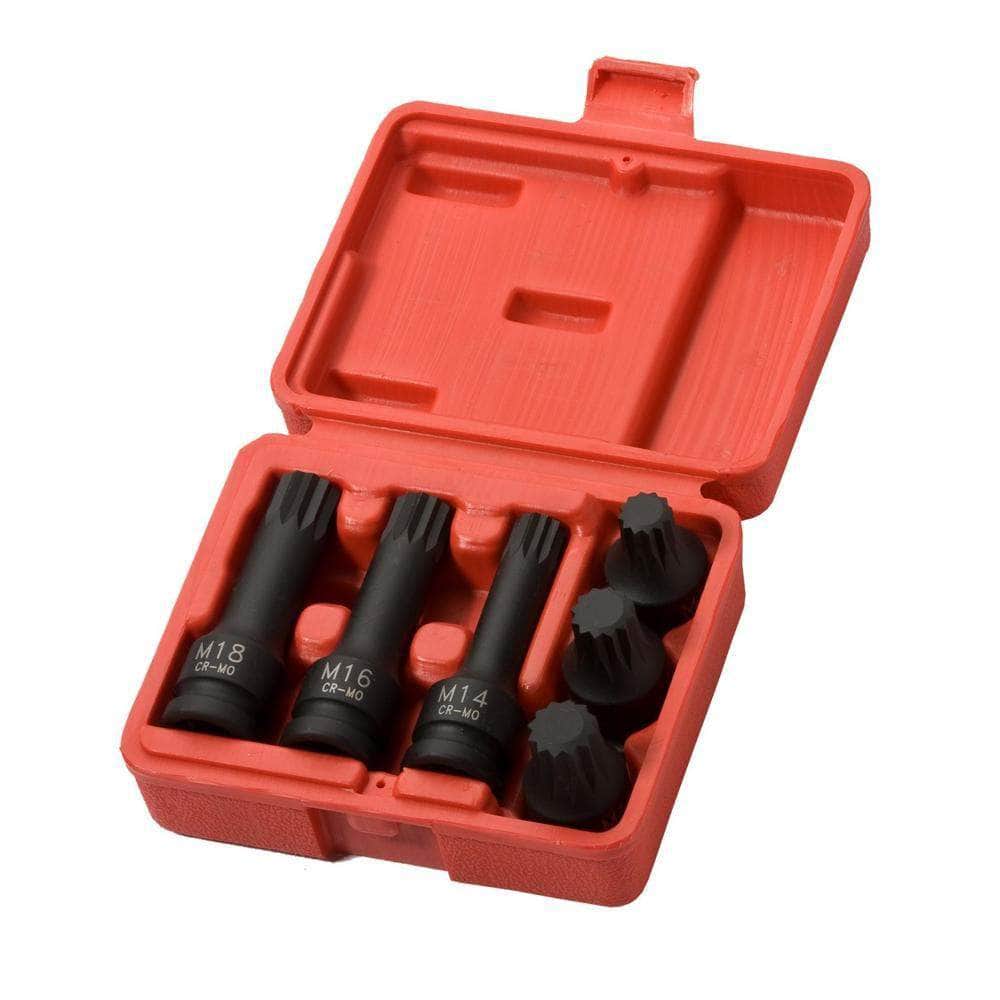 AuzGrip AuzGrip A68020 6 Piece 1/2" Square Drive Impact Triple Square Head Driver Set
