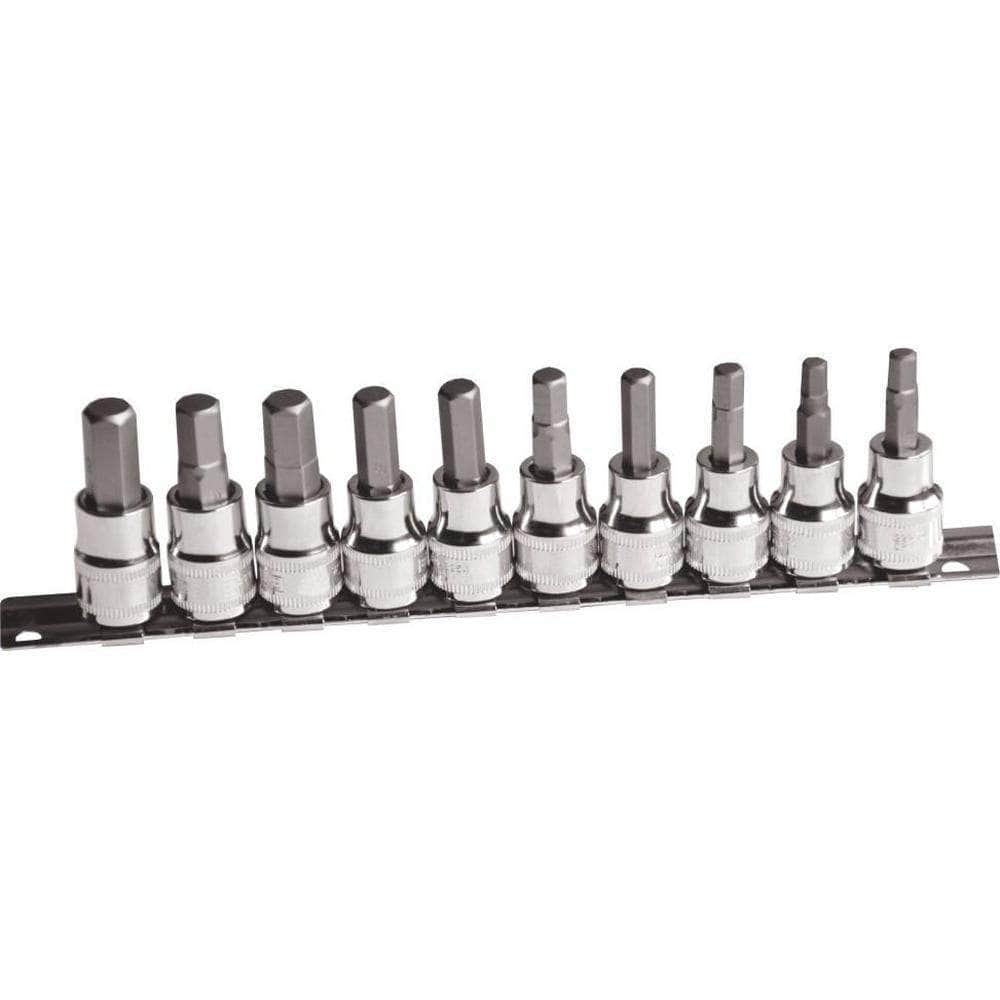 AuzGrip AuzGrip A71084 10 Piece SAE 3/8" & 1/2" Square Drive Hex Bit Socket Set