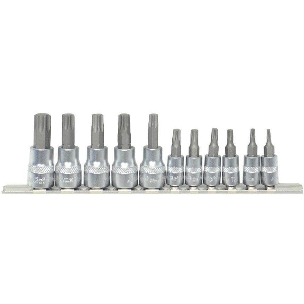 AuzGrip AuzGrip A71180 11 Piece 1/4" & 3/8" Square Drive E-Torx Bit Socket Set