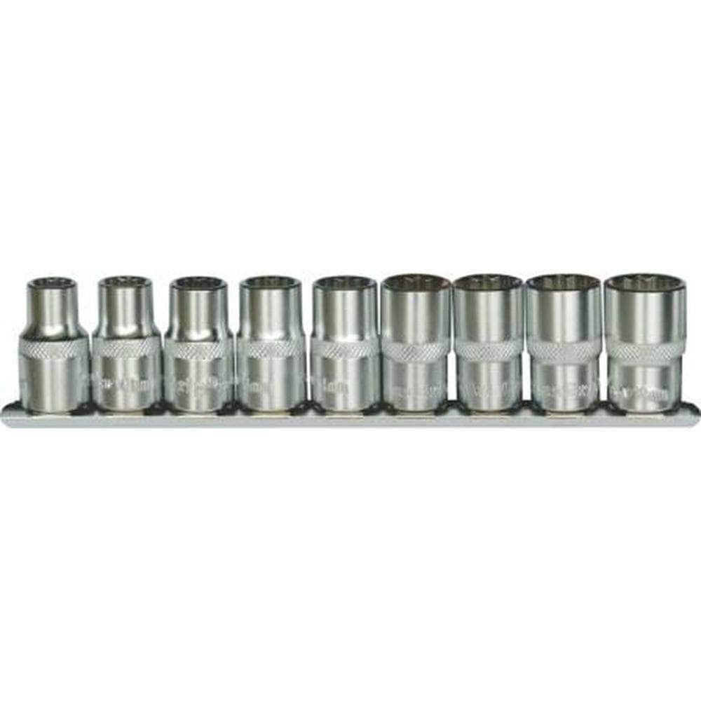 AuzGrip AuzGrip A75302 9 Piece SAE 12 Point 1/4" Square Drive Socket Set