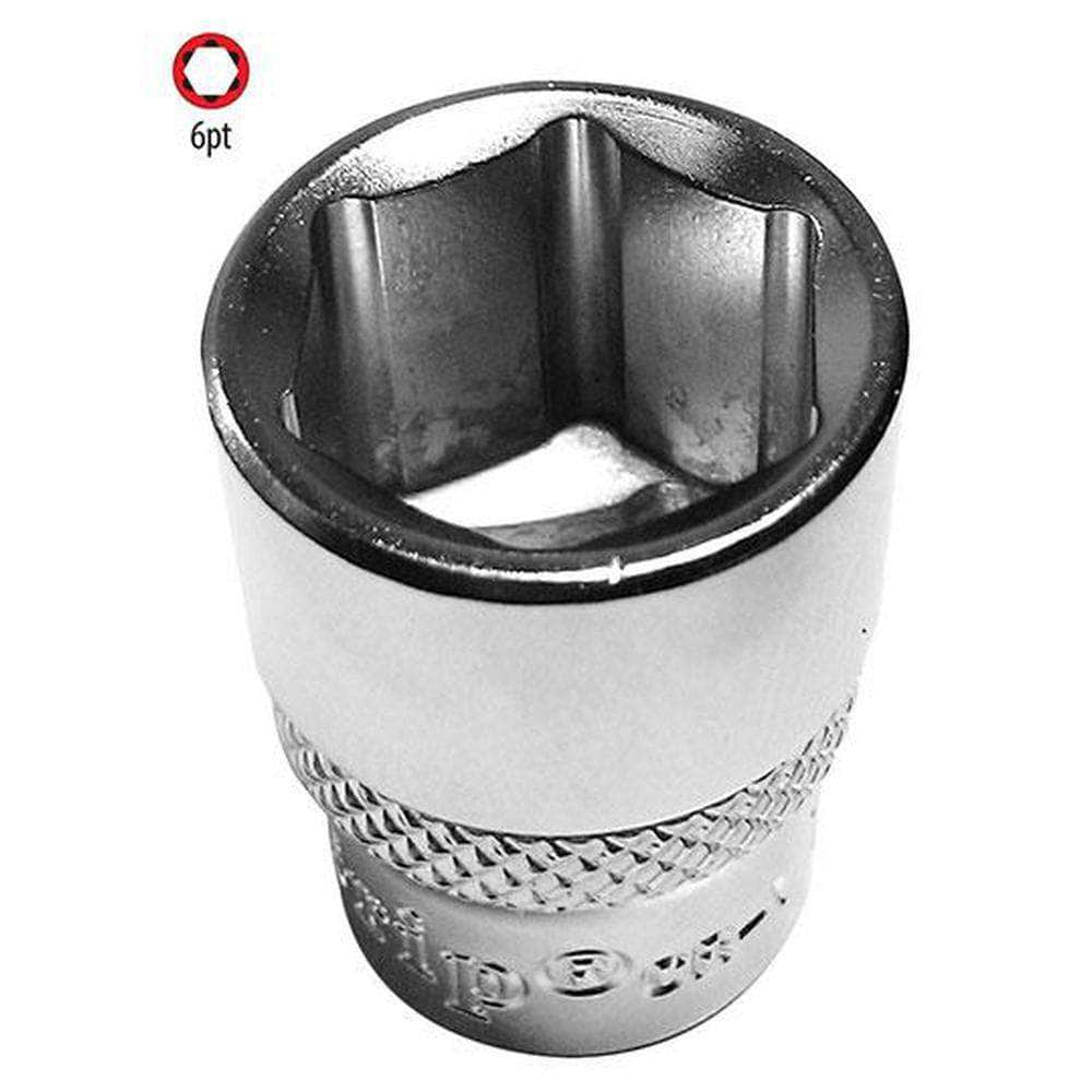 AuzGrip AuzGrip A75545 1/2" 6 Point 3/8" Square Drive Chrome Socket