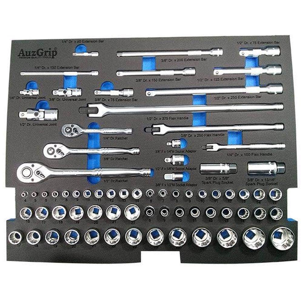AuzGrip AuzGrip A76003 72 Piece 12 Point Socket & Accessory Set