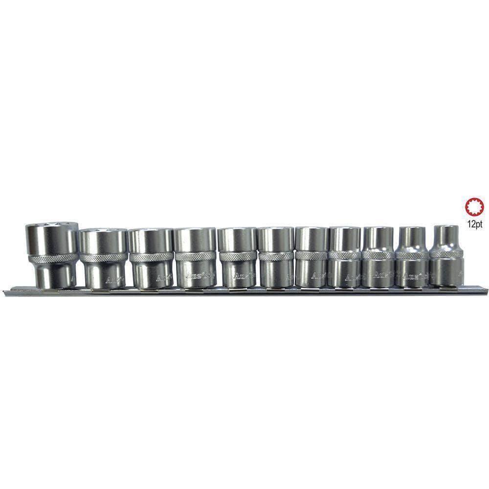 AuzGrip AuzGrip A76051 11 Piece SAE 12 Point 1/2" Square Drive Socket Set