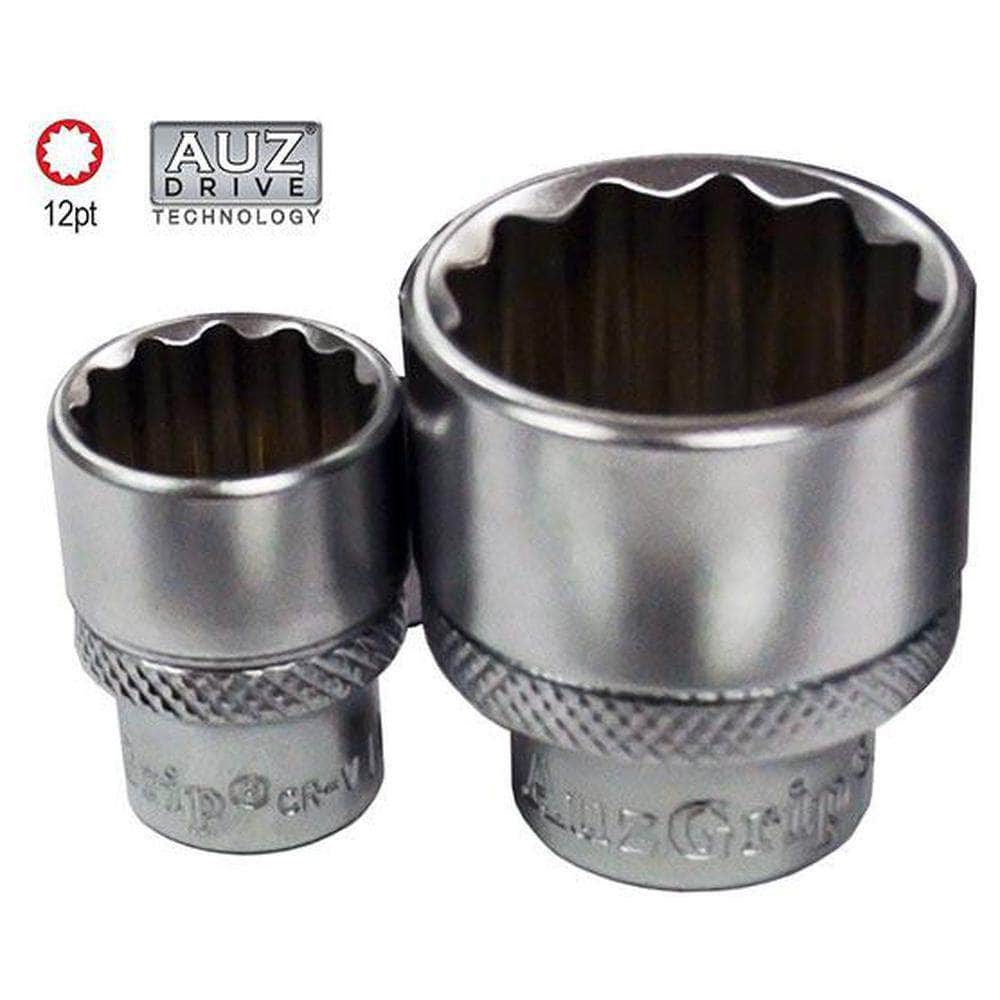 AuzGrip AuzGrip A76083 3/8" 12 Point 1/2" Square Drive Chrome Socket