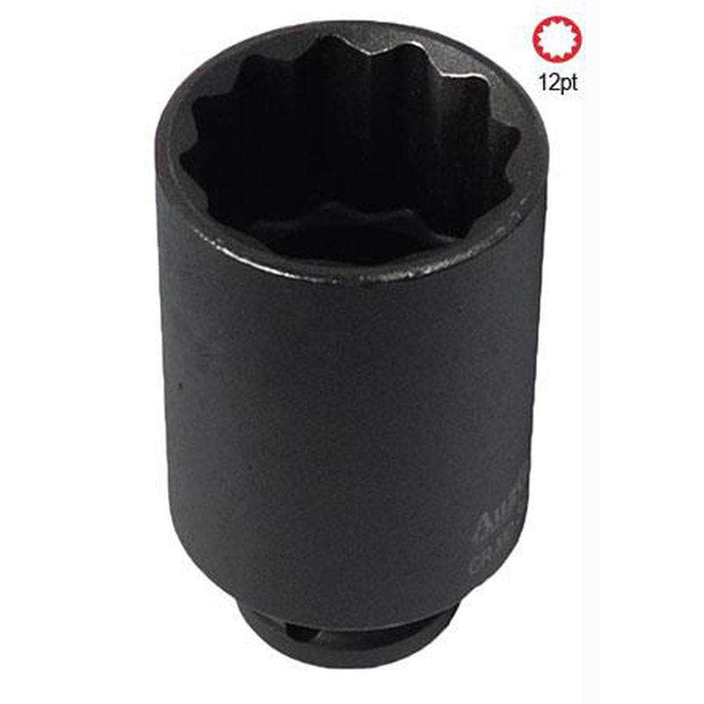 AuzGrip AuzGrip A84482 34mm 12 Point 1/2" Square Drive Deep Impact Socket