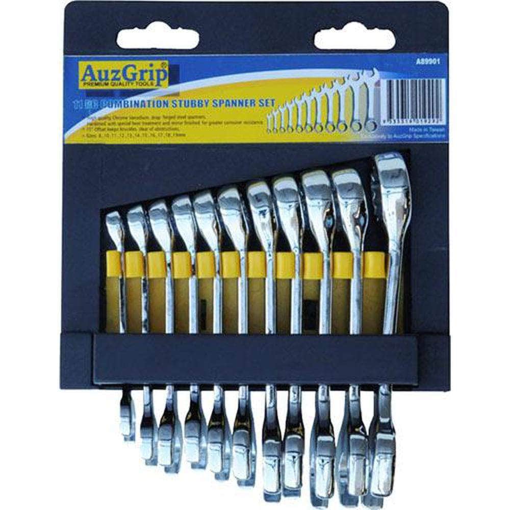 AuzGrip AuzGrip A89901 11 Piece Metric Stubby Combination Spanner Set